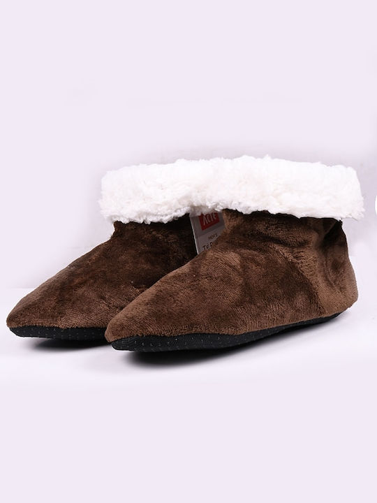 Oemen Heel Enclosed Men's Slipper Brown