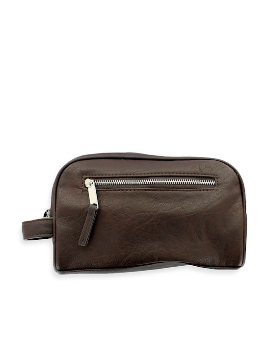 Toiletry Bag in Brown color 24cm