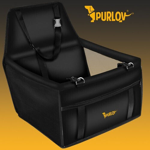 Purlov Waterproof Seat Car for Dog Black