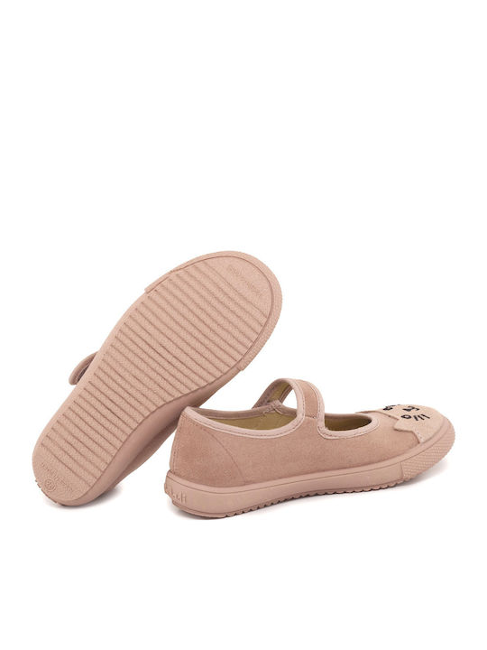 Kids Ballerinas with Hoop & Loop Closure Pink