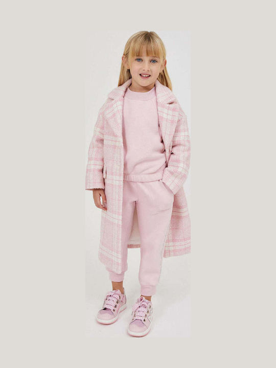 Kinder Mantel Lang Rosa