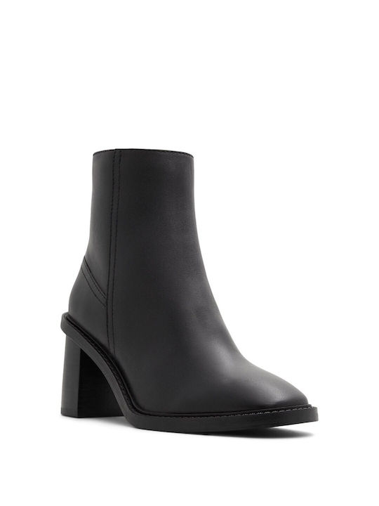 Aldo FILLY Leather Women's Ankle Boots with High Heel Black