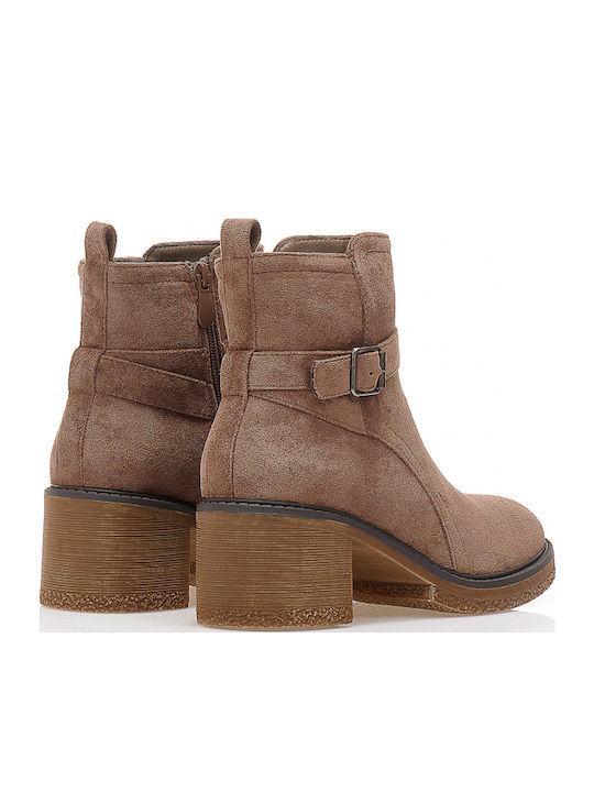 Wildleder Stiefeletten Damen Braun
