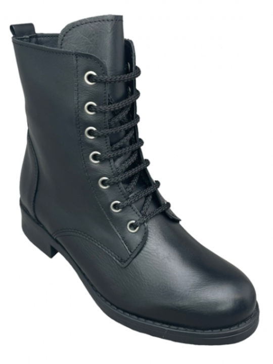 Smart Steps Leder Damen Knöchelstiefel Schwarz