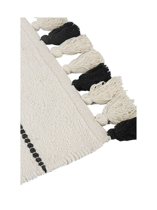 Rug Rectangular with Fringes White