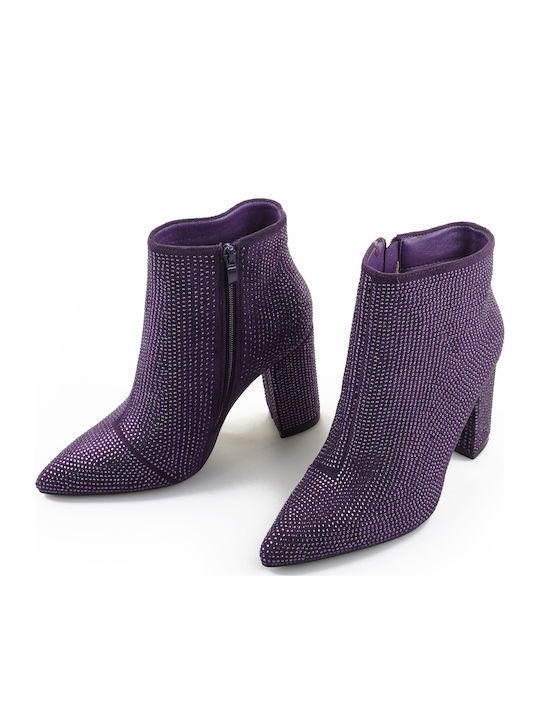 Stiefeletten Damen Lila