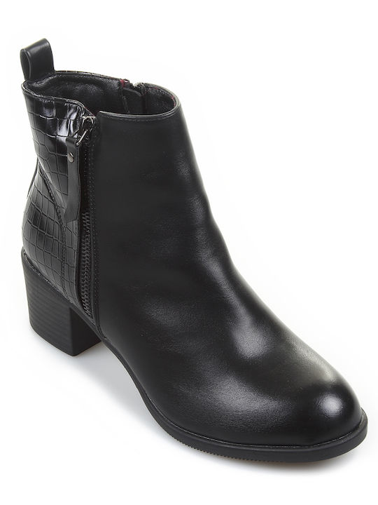 Fshoes Damen Knöchelstiefel Schwarz