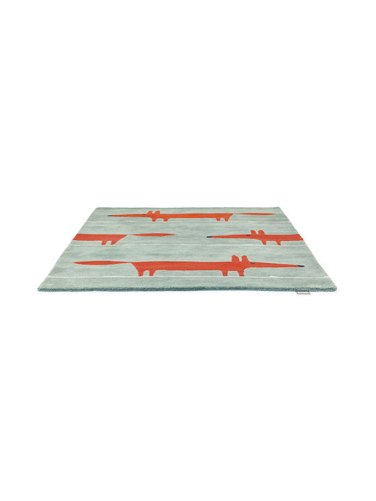 Brink & Campman Mr Fox Kinder Teppich Grün 90x150cm
