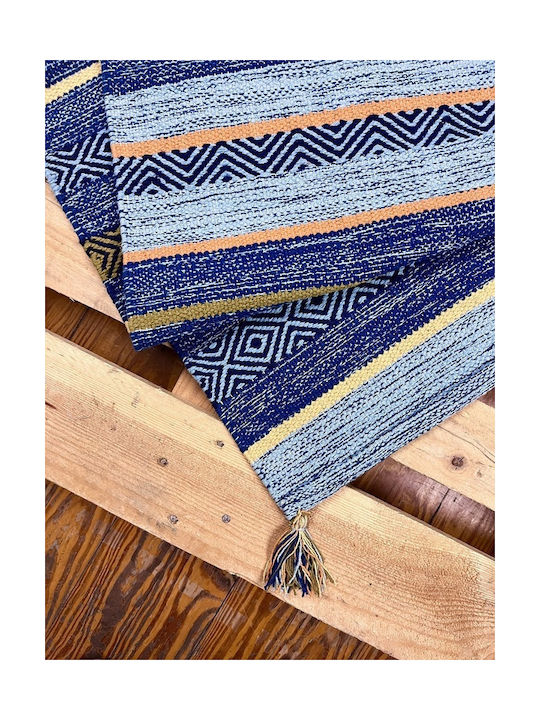 Koulis Carpets Σετ Καλοκαιρινά Χαλιά Κρεβατοκάμαρας Βαμβακερά Μπλε 0018-00006-070 3τμχ