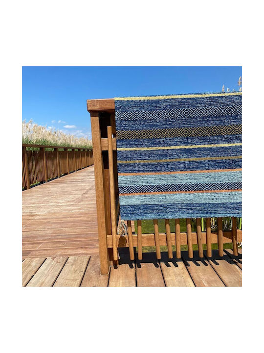 Koulis Carpets Σετ Καλοκαιρινά Χαλιά Κρεβατοκάμαρας Βαμβακερά Μπλε 0018-00006-070 3τμχ