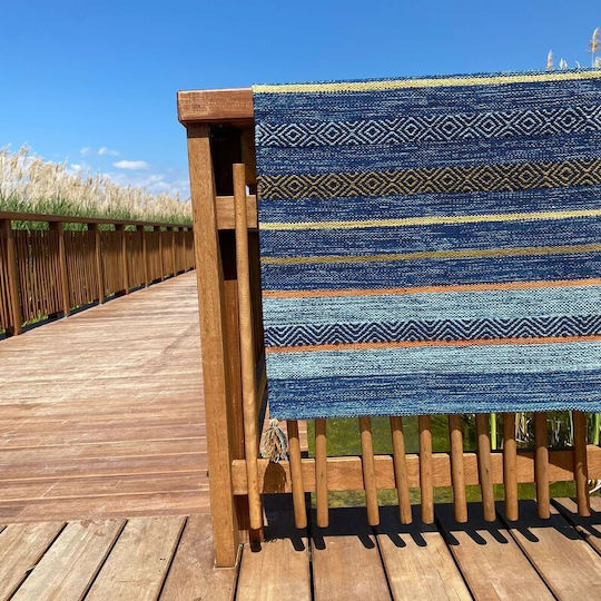 Koulis Carpets Set Timp de vară Covoare pentru dormitor din bumbac Albastru 0018-00006-070 3buc