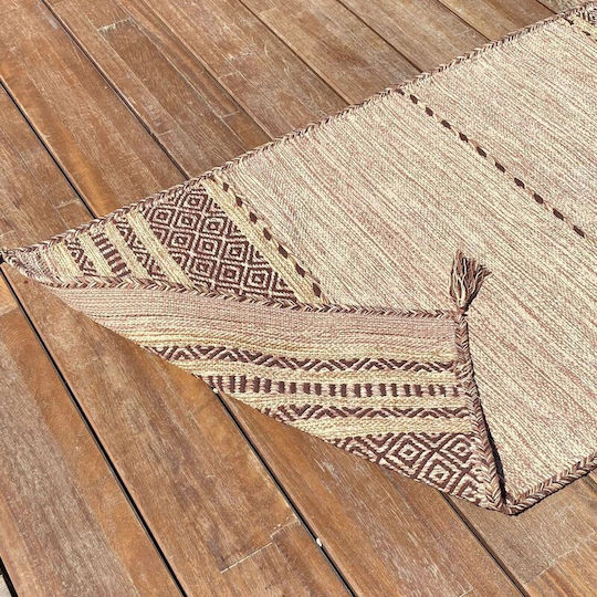 Koulis Carpets Summer Cotton Bedroom Rugs Set Beige 0018-00010-070 3pcs