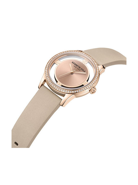 Kenneth Cole LADIES Women's Watch with Beige Leather Strap