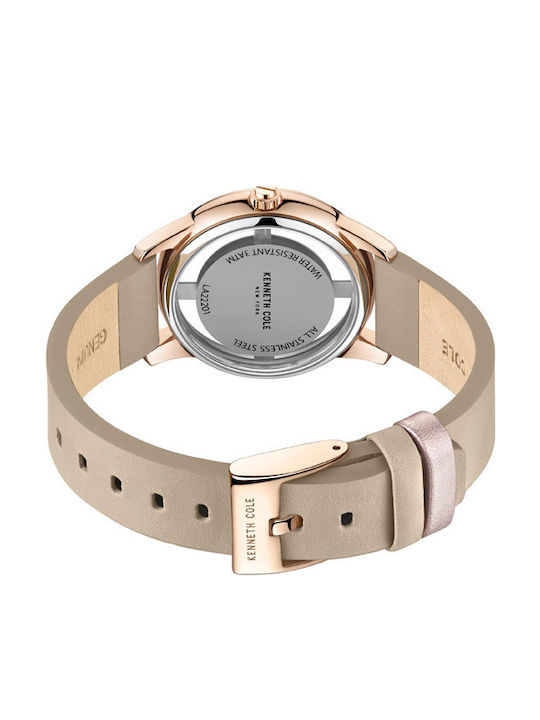 Kenneth Cole LADIES Women's Watch with Beige Leather Strap