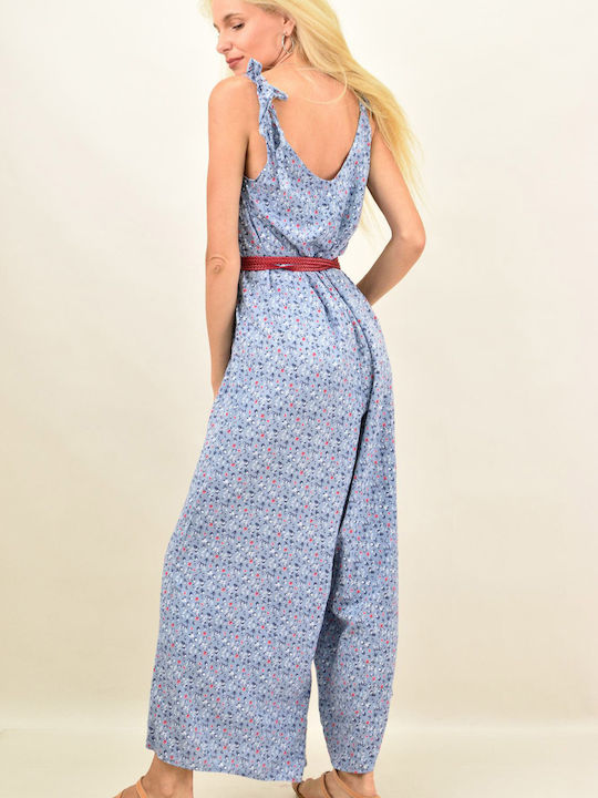 Women's Sleeveless One-piece Suit Blue