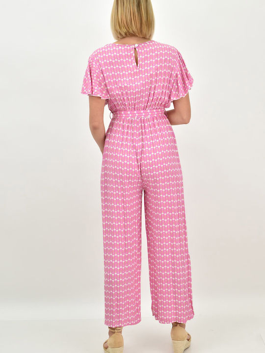 Damen Einteiler Anzug Rosa
