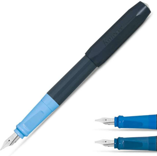 Kaweco Perkeo Füllfederhalter Kalligraphie 1.9mm Blaue mit Blauer Tintenfarbe