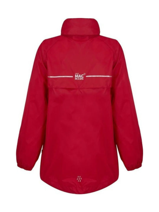 Waterproof Kids' Casual Jacket Short with Hood Red