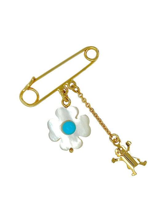 Xryseio Kinder Sicherheitsnadel aus Gold 14K Xryseio Kinder Sicherheitsnadel aus Gold 14K