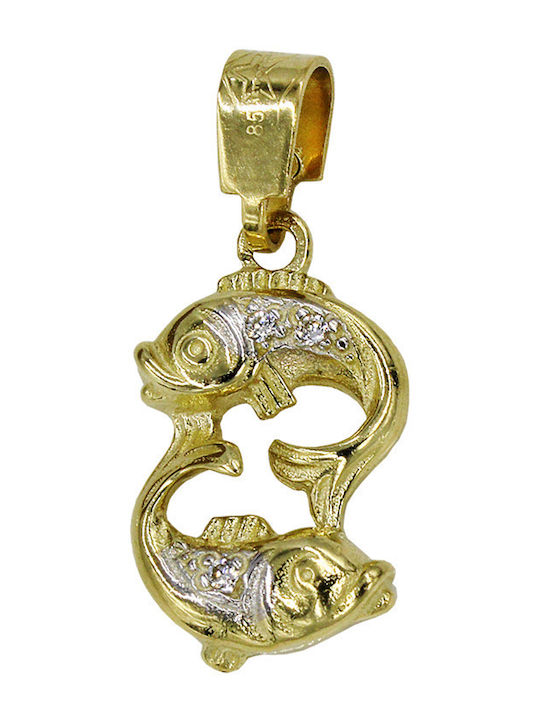 Roloi Kaliamanis Anhänger Kinder Amulett mit Kette aus Gold 14K ZA11001