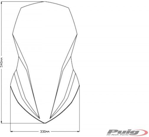 Puig Tinted Motorcycle Touring Windscreen for Honda NC750X 2021-2024 20752H