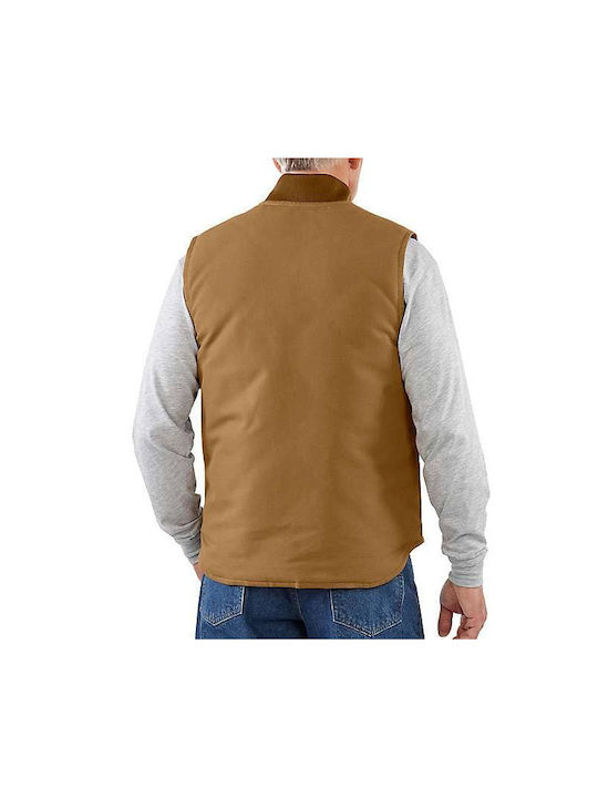 Sleeveless Jacket Brown
