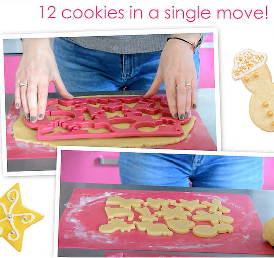 Scrap Cooking Коледна Паница/форма за сладкиши Пластмасова Червен Д7xШ5см.