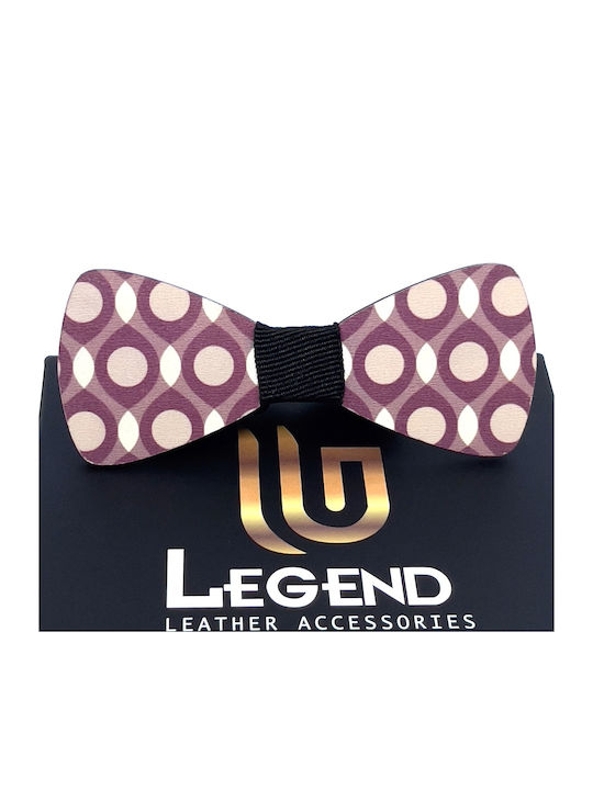 Legend Accessories Wooden Bow Tie Purple COLORFULL