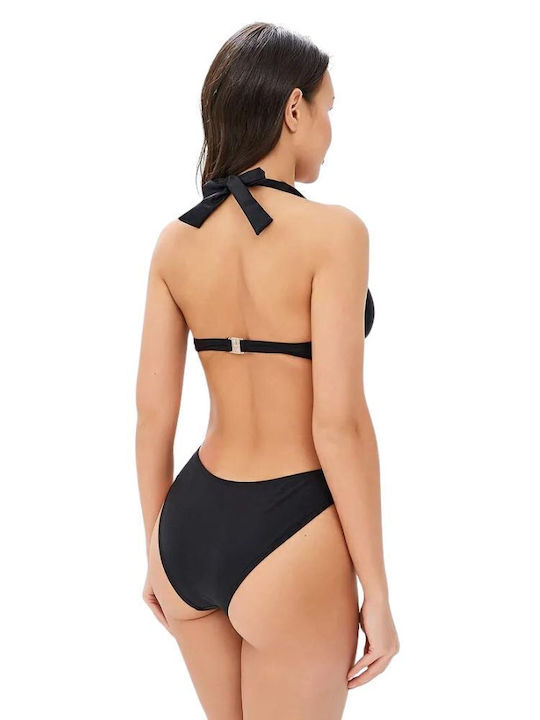 Costum De Baie Întreg Cu Decupaje Negru