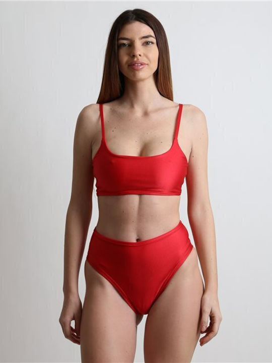 Chica Bikini-Set Hohe Taille Rot