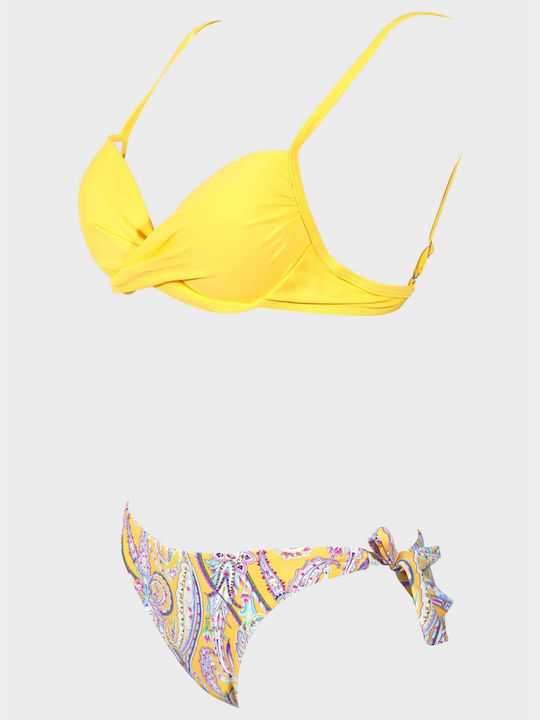 G Secret Bikini Set Triangle Top & Slip Bottom Yellow