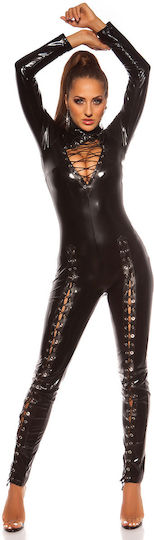 Kinksters Vollkörper-Jumpsuit Schwarz