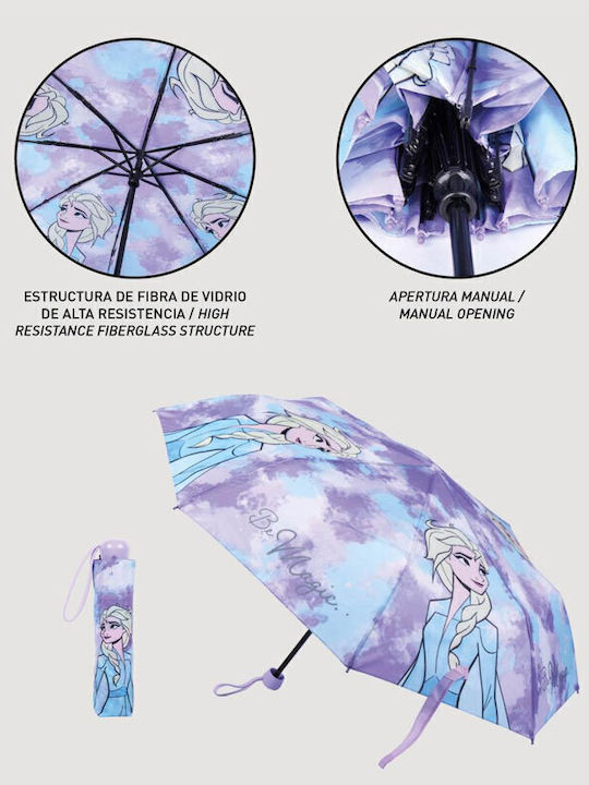 Cerda Kinderregenschirm Kompakt Frozen Lila mit Durchmesser 92cm