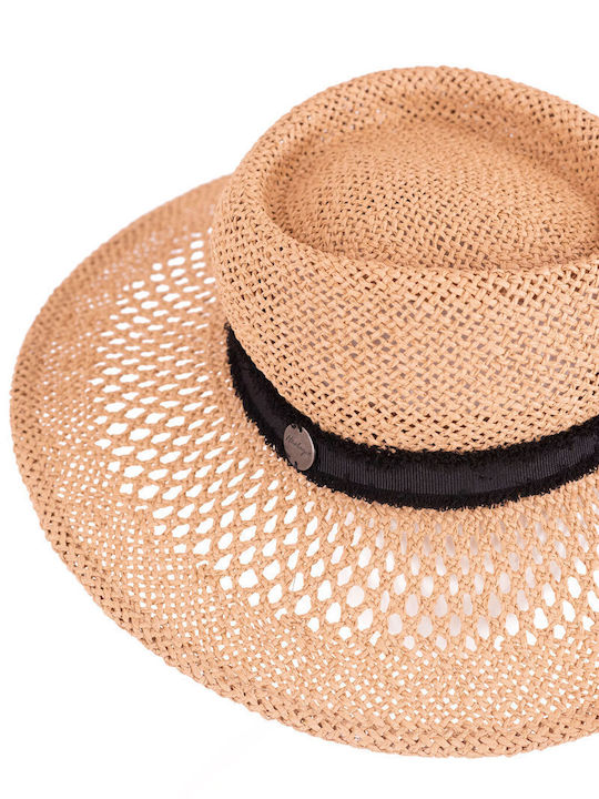 Hurley Wicker Women's Floppy Hat Beige