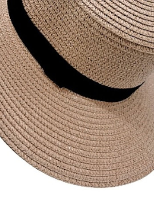MI-TU Exclusive Wicker Women's Panama Hat Pink