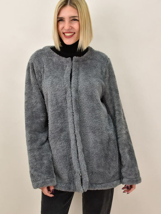 First Woman Women's Long Fur Gray