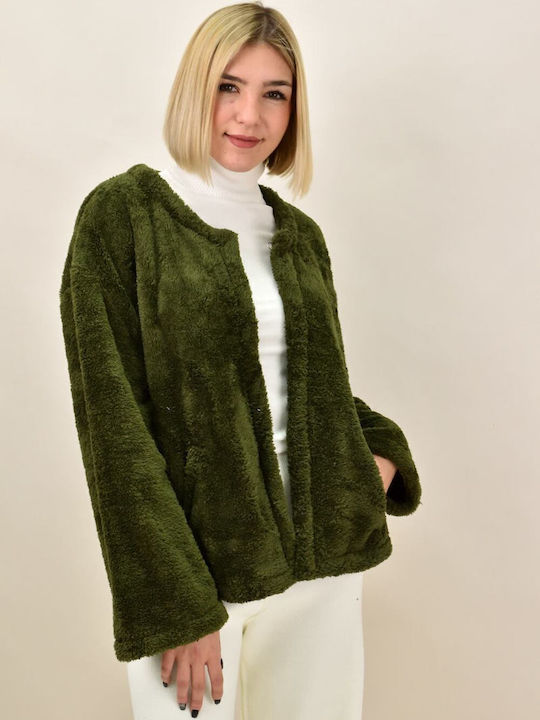 Women's Short Fur Green