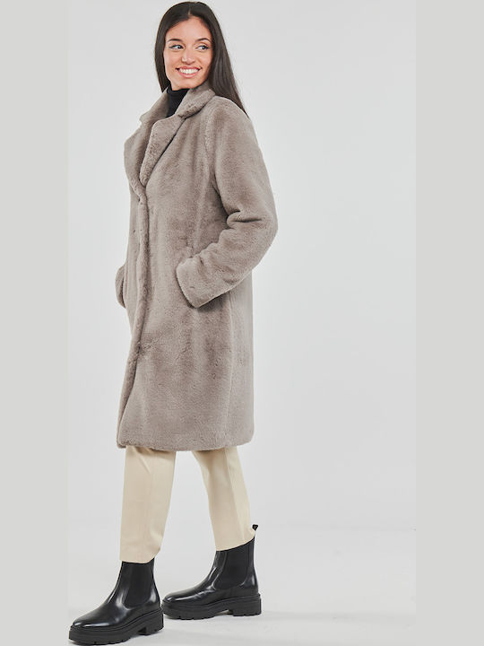Frauen Pelz Beige