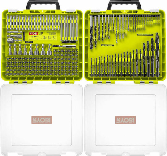 Ryobi Set of 200 Drills with Cylindrical Shank