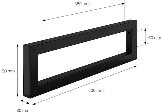 ML-Design Heavy-Duty Metallic Shelf Brackets Black 500x150mm 2pcs 490006964