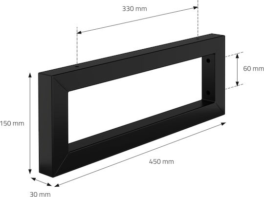 ML-Design Heavy-Duty Metallic Shelf Brackets Black 450x150mm 490006963