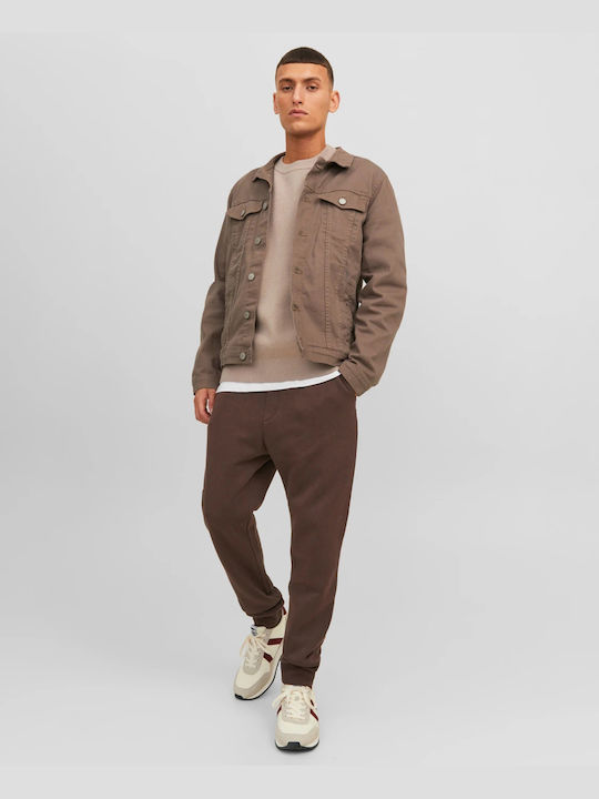 GORDON Men's Sweatpants with Rubber Seal Brown