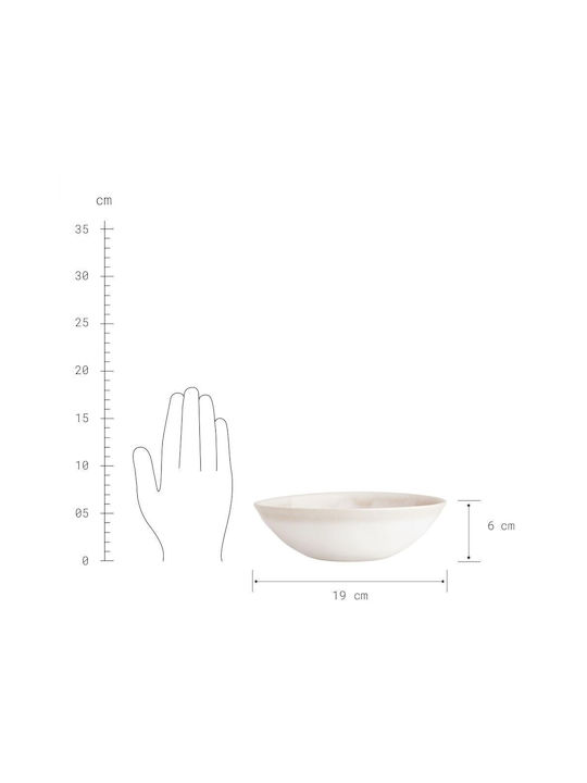 Butlers Atlantis Bol Servire Rotund Ceramic Bej cu Diametru 19 cm