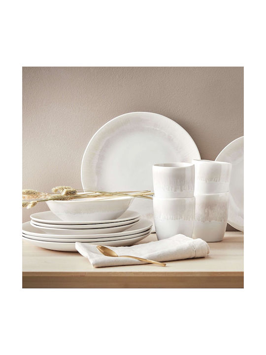 Butlers Atlantis Bol Servire Rotund Ceramic Bej cu Diametru 19 cm