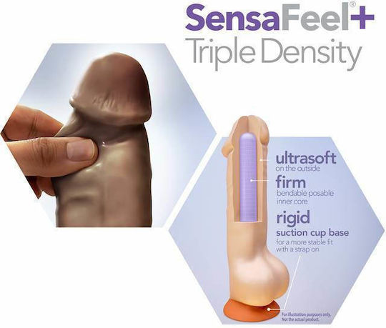 Dr. Skin Ρεαλιστικό Dildo με Βεντούζα Καφέ 23cm