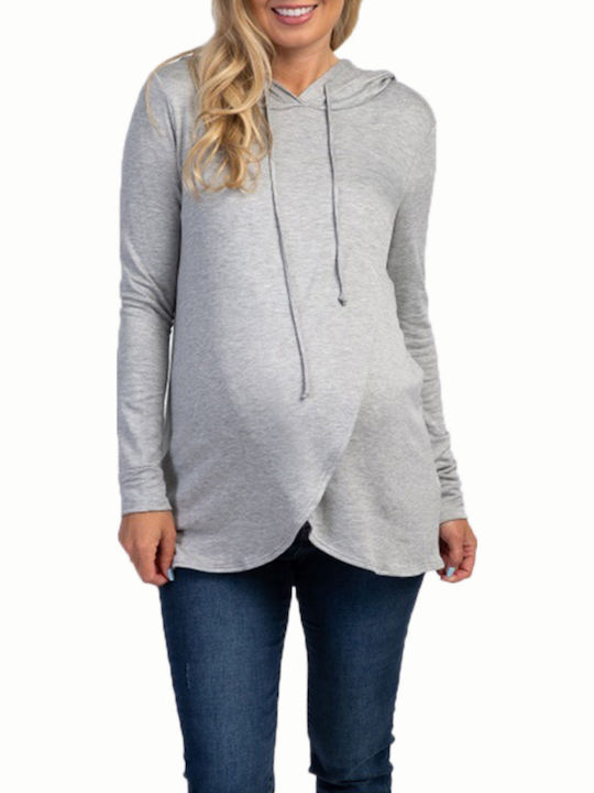 Queen Mother Maternity Top Gray