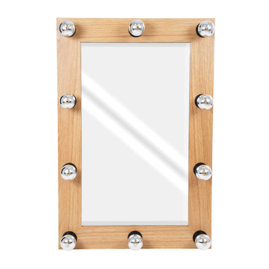 GloboStar Καθρέπτης Μακιγιάζ Τοίχου με Φως 60x90cm Μπεζ