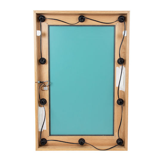 GloboStar Καθρέπτης Μακιγιάζ Τοίχου με Φως 60x90cm Μπεζ