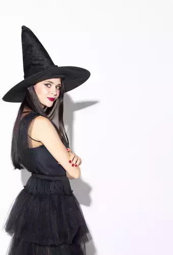 Perucă de Carnaval cu Codițe neagra pentru Halloween 55cm
