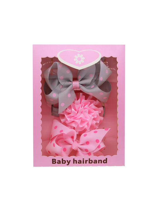 Intimonna Baby Headband Set with Turban Pink 1pc